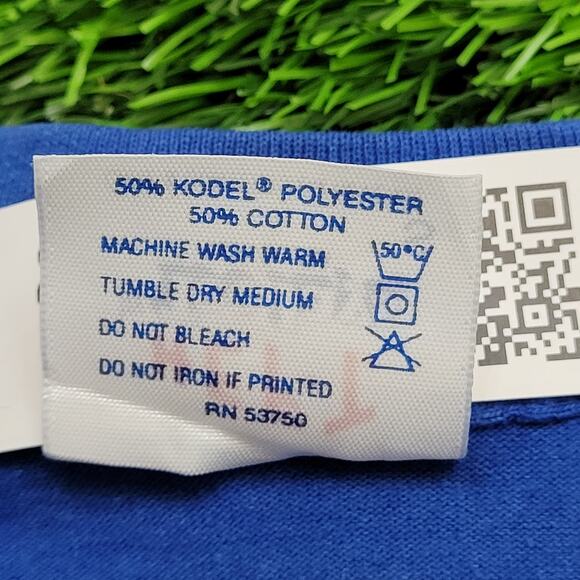 Vintage 90s Edmonton-Oilers Shirt XS/S 17x24 Blue - Picture 7 of 14